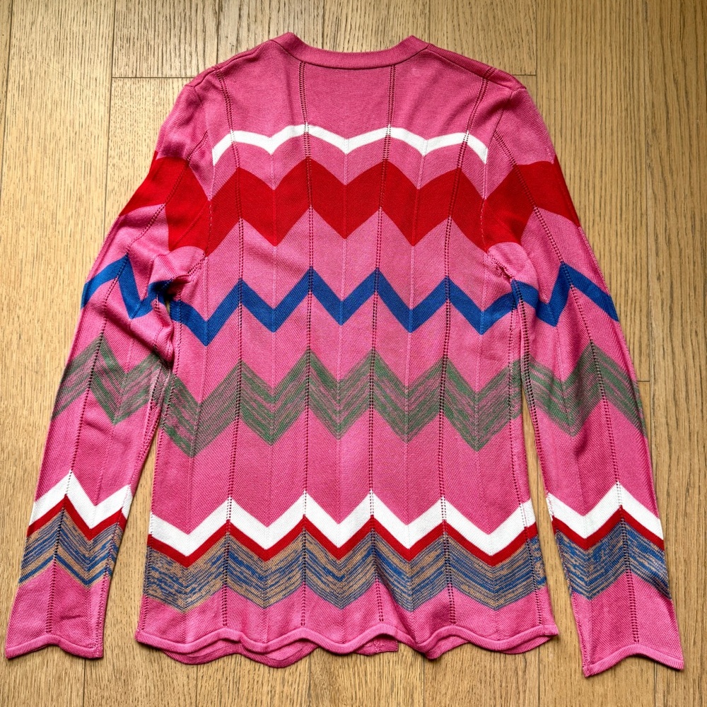 Pink Zig Zag Light Cardigan NWT - Size S - Picture 4 of 6